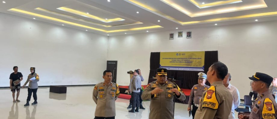 Kapolres Kepahiang Cek Lokasi Debat Cabub dan Cawabub Kabupaten Kepahiang