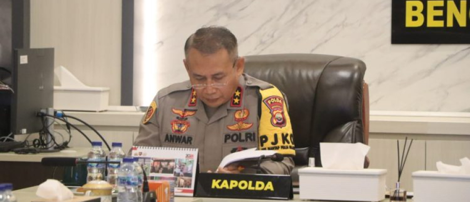 Kapolda Bengkulu Ikuti Vicon Persiapan Operasi Mantap Praja Nala 2024