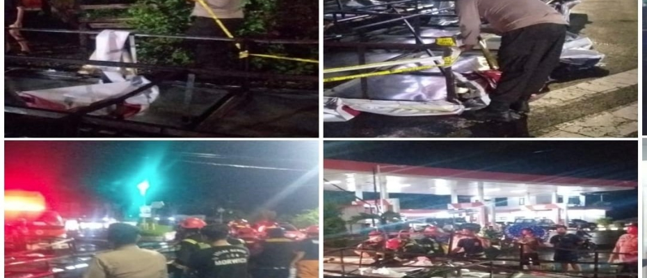 Papan Reklame Roboh di Simpang Empat KM 8, Polsek Gading Cempaka Lakukan Penanganan Cepat
