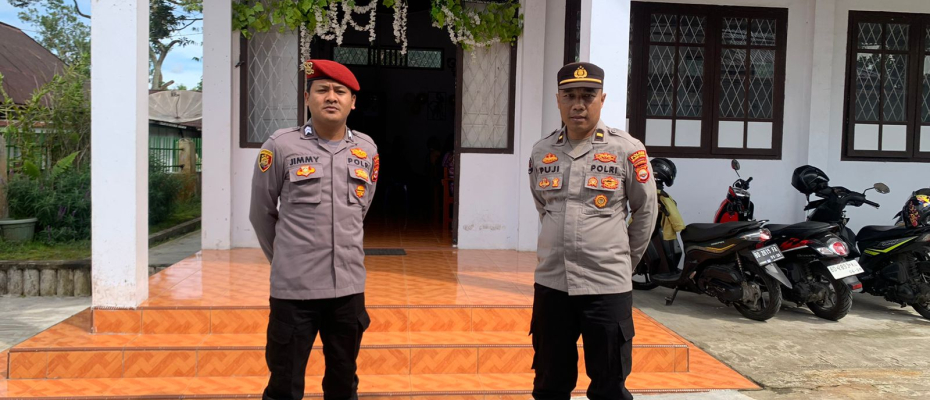 Pengamanan Ibadah Minggu di Gereja GKII Tempel Rejo Rejang Lebong, Berjalan Aman dan Tertib