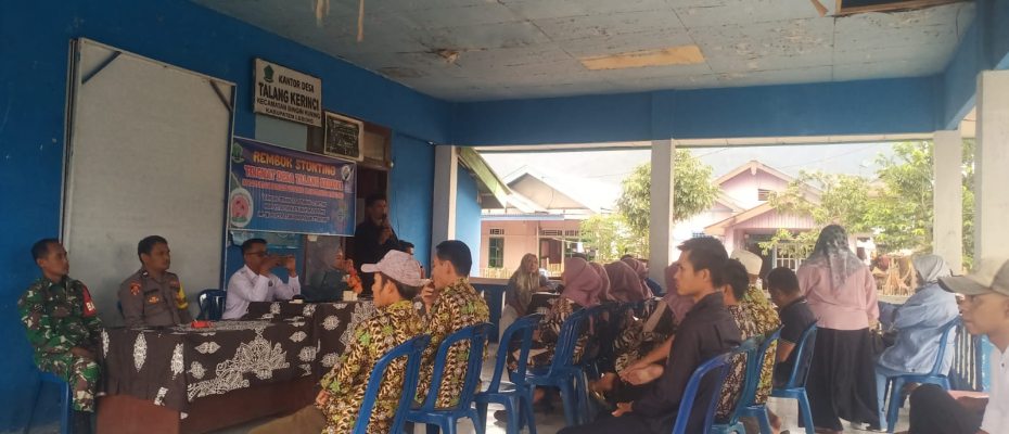 Bhabinkamtibmas Polsek Lebong Selatan Hadiri Sosialisasi dan Pelatihan Penanganan Stunting di Desa Talang Kerinci