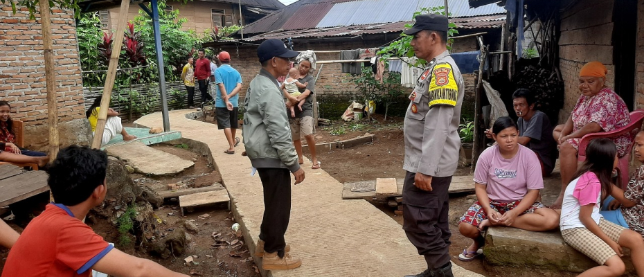 Bhabinkamtibmas Polsek PU Tanding Laksanakan Sambang Desa di Tanjung Sanai 2 untuk Jaga Kamtibmas