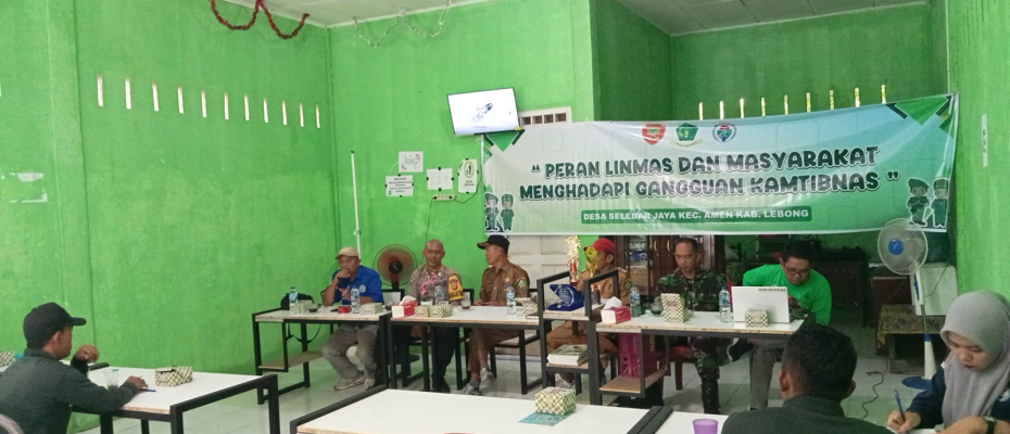 Tingkatkan Koordinasi, Bhabinkamtibmas Polsek Lebong Utara Hadiri Pelatihan Linmas