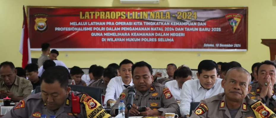 Polres Seluma Ikuti Zoom Meeting Latihan Pra Operasi Lilin Nala 2024