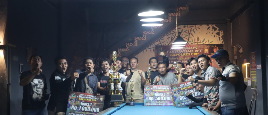 Diikuti Belasan Wartawan, Tournament Billiard Kapolres Cup Sukses Digelar 