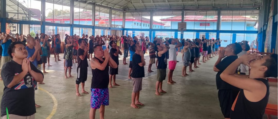 Warga Binaan Lapas Curup Antusias Senam Pagi Bersama