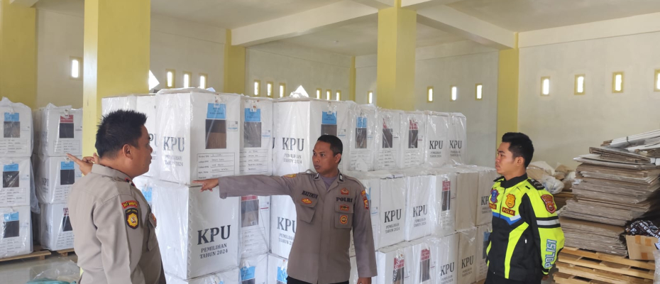 Polres Bengkulu Selatan Siagakan Personil PAM, Perketat Pengamanan Gudang Logistik KPU BS Selama 1x24 Jam