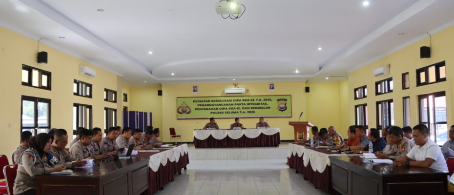 Polres Seluma Gelar Sosialisasi DIPA RKA-KL 2025 dan Penandatanganan Pakta Integritas