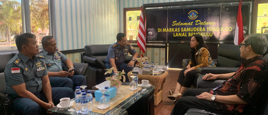 Kepala Cabang Jasa Raharja Bengkulu Berkoordinasi dengan Pangkalan TNI AL Bengkulu Terkait Kendaraan Bermotor yang Masuk ke Wilayah Bengkulu