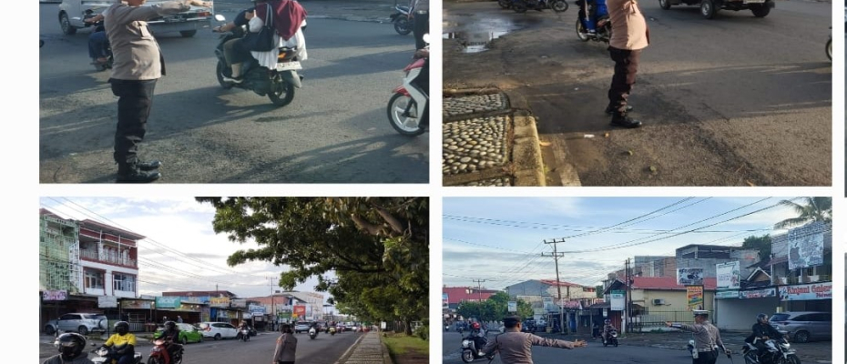 Polsek Gading Cempaka Laksanakan Pengaturan Lalu Lintas Pagi untuk Ciptakan Keamanan dan Kenyamanan