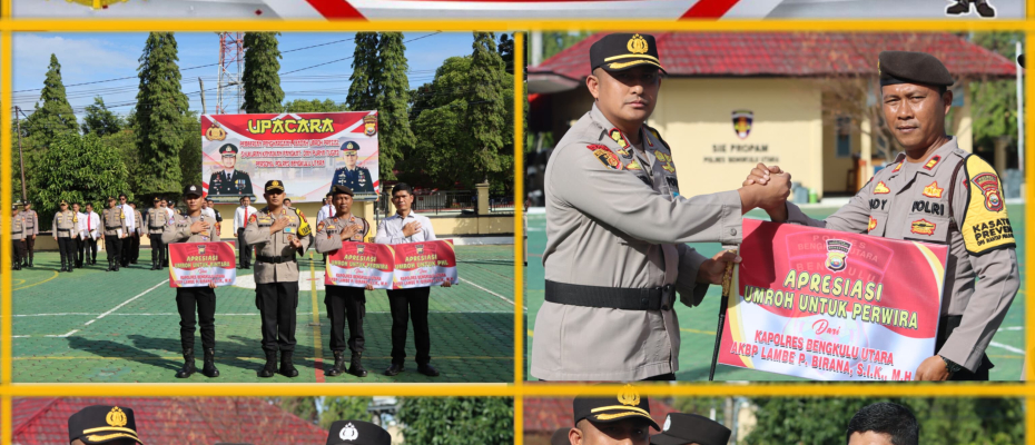 Akhiri Masa Tugas, Kapolres Bengkulu Utara Berikan  Umroh Presisi Kepada 3 Personil Perwira, Bintara, dan PHL
