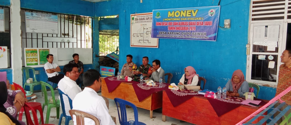 Bhabinkamtibmas Polsek Lebong Selatan Hadiri Monev DD dan ADD di Desa Karang Dapo Bawah