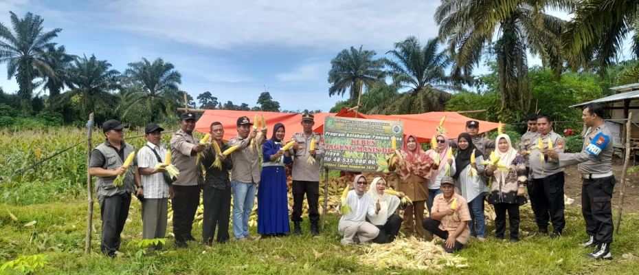 Polres Bengkulu Tengah Dukung Ketahanan Pangan Lewat Pendampingan Petani Jagung