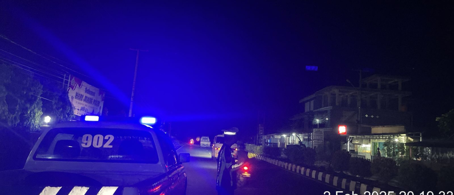 Satlantas Polres Bengkulu Selatan Gelar Blue Light Patrol untuk Antisipasi Gangguan Kamtibmas