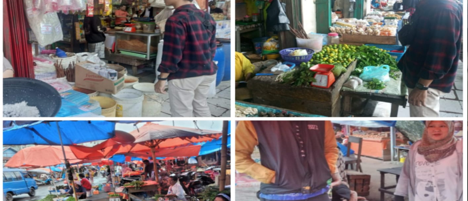 Sat Intelkam Polresta Bengkulu Pantau Harga Bahan Pokok di Pasar 