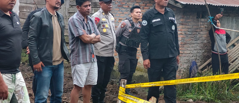 Tim Gegana Brimob Polda Bengkulu Lakukan Sterilisasi dan Pembukaan Police Line di Lokasi Penemuan Mortir
