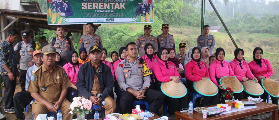 Polres Rejang Lebong Ikuti Zoom Penanaman Jagung Serentak 1 Desa 1 Hektar Polda Bengkulu