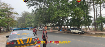 Personel Ditsamapta Polda Bengkulu Intensifkan Patroli R4 di Kawasan Pantai Panjang, Cegah 3C .