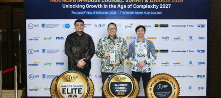 Jasa Raharja Konsisten Tingkatkan Tata Kelola dan Kualitas Pelayanan, Direktur Kepatuhan dan Manajemen Risiko Terima Rekognisi In-House Counsel Elite 2026 .